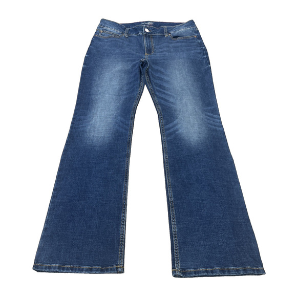 Wrangler Retro Boot Cut Jeans Women's Size 15x34 Medium Wash Soft Denim Western - Picture 2 of 12
